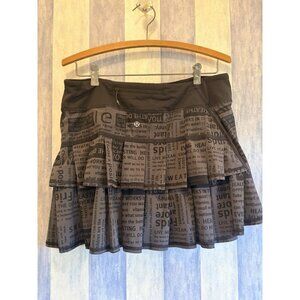 LULULEMON Pace Setter Skirt Skort Manifesto print 8 EUC SCARCE Anniversary Item